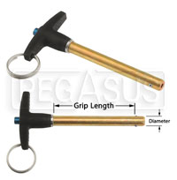 Quick Release Positive Locking Pins (Pip Pins), T-Handle