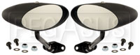 Club Series Elliptical Convex Lens Mirrors, Nylon, Pair