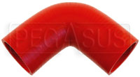 Red Silicone Hose, 2" I.D. 90 degree Elbow, 4" Legs