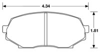 Hawk Brake Pad, 90-93 Mazda Miata Fronts (D525)