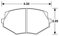 Hawk Brake Pad, 94-05 Mazda Miata Fronts (D635)