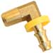 1/8 NPT to 1/4 Hose Barb Fitting, Brass - Right Angle