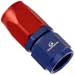 Aluminum Swivel Hose End for Steel Braided Hose, Blue - Red