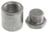 Stainless Weld Bung for O2 Sensor, 1 Inch Long with Plug