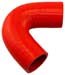 Red Silicone Hose, 2" I.D. 135 degree Elbow, 4" Legs