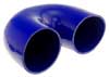 Blue Silicone Hose, 4.00" I.D. 180 degree Elbow, 4" Legs