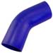 Blue Silicone Hose, 4.00" I.D. 45 degree Elbow, 6" Legs