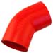 Red Silicone Hose, 4.00" I.D. 45 degree Elbow, 4" Legs