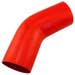 Red Silicone Hose, 4.00" I.D. 45 degree Elbow, 6" Legs