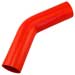 Red Silicone Hose, 2" I.D. 45 degree Elbow, 6" Legs