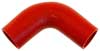 Red Silicone Hose, 1 5/8" I.D. 90 degree Elbow, 4" Legs