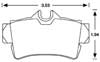 Hawk Brake Pad, 94-04 Mustang Rear (D627)