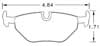 Hawk Brake Pad, BMW Rear, SAAB 9-5 Rear (D396)