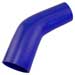 Blue Silicone Hose, 3" x 2 1/2" 45 deg. Reducing Elbow