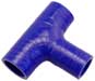 Blue Silicone T-Hose, 32mm (1.25") ID w/25mm (1") ID Branch