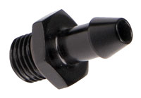 Black Aluminum 5/16" (8mm) Hose Barb to -4 ORB Male Adapter