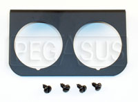 2-Hole Mounting Panel for Z Series Gauges, Black