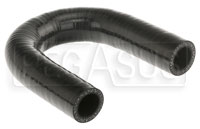 Black Silicone Hose, 3/4" I.D. 180 degree Elbow, 4" Legs