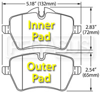 Hawk Brake Pad, BMW Mini Cooper (D1204)