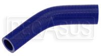 Blue Silicone Hose, 1 1/4 x 1" 45 deg. Reducing Elbow
