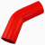 Red Silicone Hose, 2 3/4" I.D. 45 degree Elbow, 6" Legs