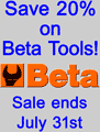 Save 20% on Beta Tools, in stock or special order!