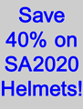 Save 40% on Snell SA2020 helmets!