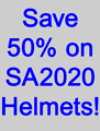 Save 50% on Snell SA2020 helmets!
