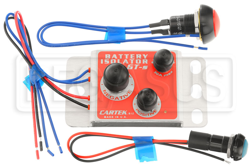 Cartek GT Battery Isolator Kit with Red External Button - Pegasus