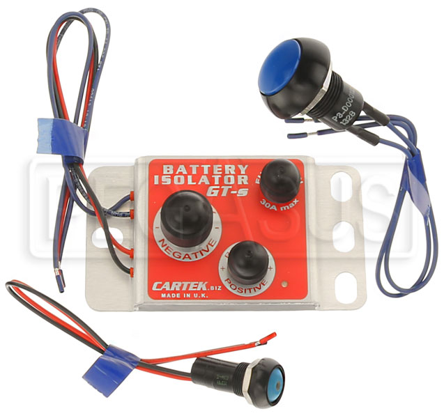 Cartek GT Battery Isolator Kit with Blue External Button - Pegasus