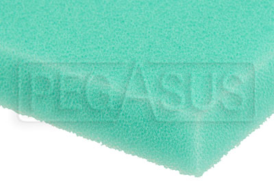 Air Filter Foam Sheet, Green (65 PPI Fine), 12 x 16 x 5/8