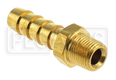 1/8 NPT to 5/16 (8mm) Hose Barb Fitting, Brass - Straight