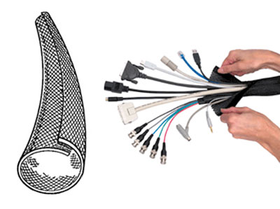 Wraparound braided harness sleeving from Connect Workshop