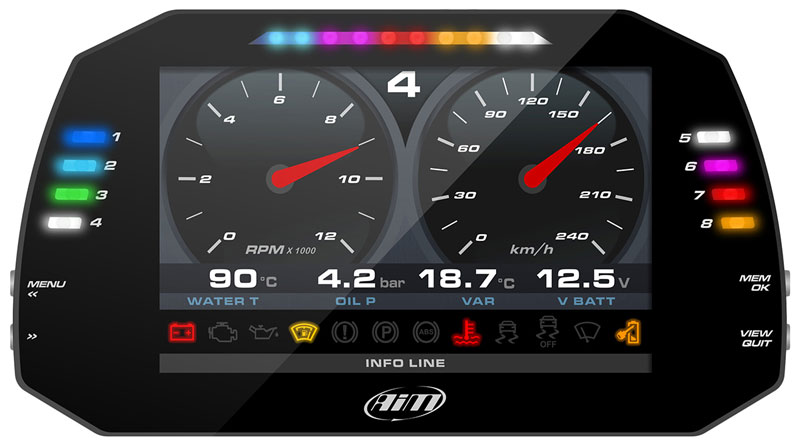 AiM MXG 1.2 Strada Dash Display with CAN Harness - Pegasus Auto Racing  Supplies