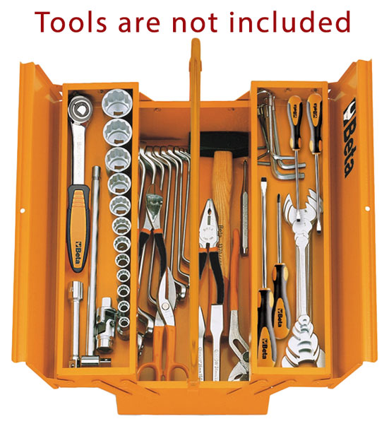 Beta Tools C19L 3-Section Cantilever Tool Box, 22 x 8 x 6
