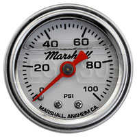 Click for a larger picture of 100psi Fuel Pressure Gauge 1/8 NPT Male