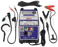 Click for a larger picture of Braille 12.8V 9.5A / 16V 7.5A Battery Charger and Maintainer