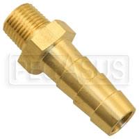 Click for a larger picture of 1/8 NPT to 3/8 Hose Barb Fitting, Brass - Straight