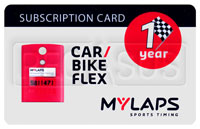 Click for a larger picture of MyLaps Subscription Card for X2 Car / Motorcycle, 1 Year
