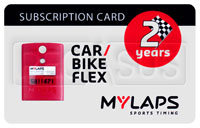 Click for a larger picture of MyLaps Subscription Card for X2 Car / Motorcycle, 2 Year