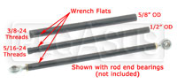 Click for a larger picture of Aluminum Kart Tie Rod - specify size & length