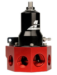 Click for a larger picture of Regulator 30-120 psi, .500 Valve, 4x 8AN/10AN inlets, Bypass