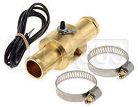 Click for a larger picture of Inline Temp Gauge Adapter for 3/4" Hose, 1/8 NPT Female