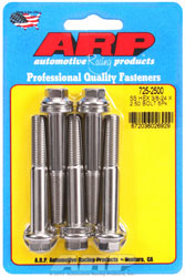 Click for a larger picture of ARP 3/8-24 x 2.500 Stainless Steel Bolt, 7/16" Hex, 5-pk