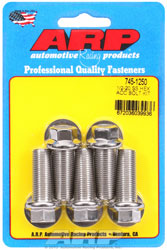 Click for a larger picture of ARP 1/2-20 x 1.250 Stainless Steel Bolt, Hex Head, 5-Pack