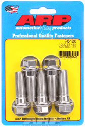 Click for a larger picture of ARP 1/2-20 x 1.500 Stainless Steel Bolt, Hex Head, 5-Pack