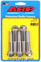 Click for a larger picture of ARP 1/2-20 x 2.500 Stainless Steel Bolt, Hex Head, 5-Pack