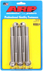 Click for a larger picture of ARP 1/2-20 x 4.750 Stainless Steel Bolt, Hex Head, 5-Pack