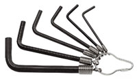 Click for a larger picture of Beta Tools 96N/ST6 Set of 6 Black Oxide Hex Keys on Ring, mm