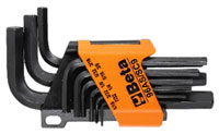 Click for a larger picture of Beta 96AS/SC9 Set of 9 Black Hex Keys in Locking Holder, SAE
